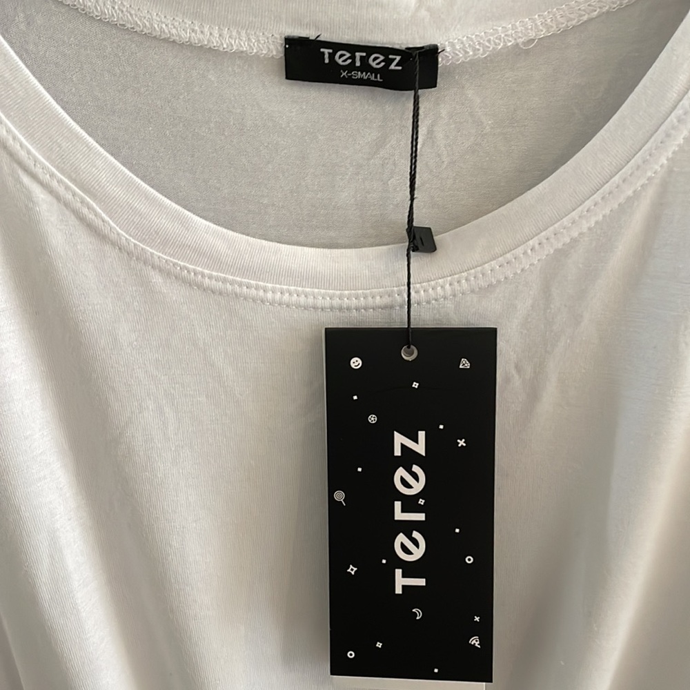 Terez white twist style long sleeve top size XS - Picture 3 of 6